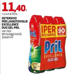 Pril - Detersivo Per Lavastoviglie Excellence Duo Gel