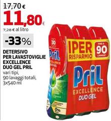 Pril - Detersivo Per Lavastoviglie Excellence Duo Gel