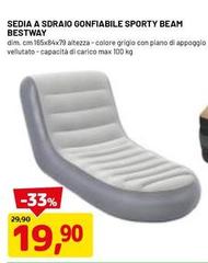 Bestway - Sedia A Sdraio Gonfiabile Sporty Beam