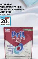 Pril - Detersivo Per Lavastoviglie Excellence Premium 4 In 1