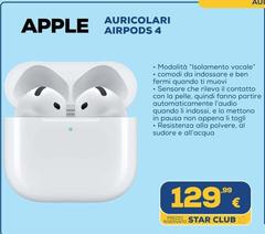 Apple - Auricolari Airpods 4