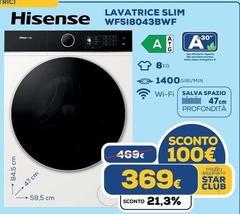 Hisense - Lavatrice Slim WF518043BWF