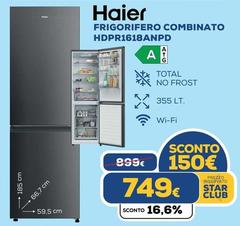 Haier - Frigorifero Combinato HDPR1618ANPD