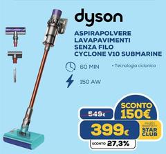 Dyson - Aspirapolvere Lavapavimenti Senza Filo Cyclone V10 Submarine