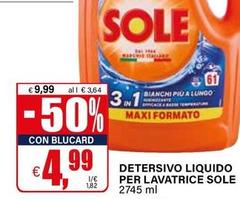 Sole - Detersivo Liquido Per Lavatrice