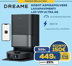 Dreame - Robot Aspirapolvere Lavapavimenti L40 Vim Ultra Ae