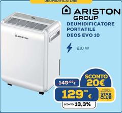 Ariston - Deumidificatore Portatile Deos Evo 10