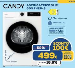 Candy - Asciugatrice Slim Gds 7n2b-s