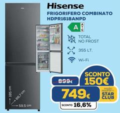 Hisense - Frigorifero Combinato HDPR1618ANP8