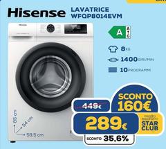 Hisense - Lavatrice Wfqp8014evm
