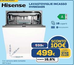 Hisense - Lavastoviglie Incasso HV663A65