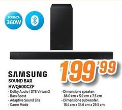 Samsung - Sound Bar HWQ600CZF