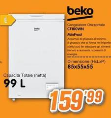 Beko - Congelatore Orizzontale CF100WN