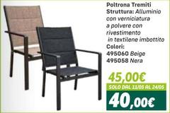 Solo - Poltrona Tremiti Struttura: Alluminio Con Verniciatura A Polvere Con Rivestimiento In Textilene