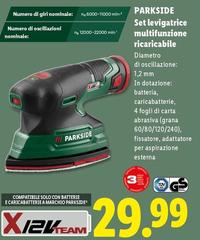 Parkside - Set Levigatrice Multifunzione Ricaricabile