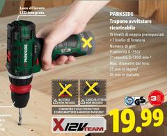 Parkside - Trapano Avvitatore Ricaricabile