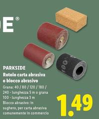 Parkside - Rotolo Carta Abrasiva O Blocco Abrasivo