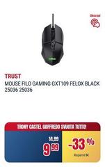 Trust - Mouse Filo Gaming Gxt109 Felox Black