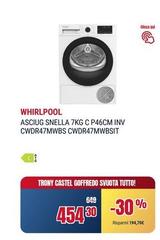 Whirlpool - Asciuga Snella 7kg C P46cm Inv Cwdr47mwbs Cwdr47mwwbsit
