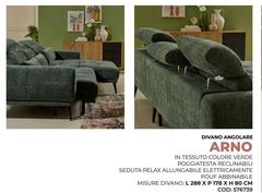 Divano Angolare In Tessuto Colore Verde Poggiatesta Faciliabili Seduta Relax Alllungabile El Trapiante