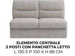 Elemento Centrale 2 Posti Con Panchetta Letto