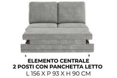 Elemento Centrale 2 Posti Con Panchetta Letto