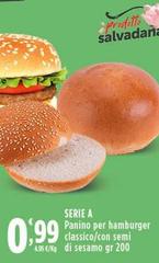 Serie A - Panino Per Hamburger Classico/Con Semi Di Sesamo
