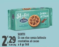 Scotti - Si Con Riso Senza Lattosio Crostatina Al Cacao 