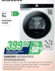 Samsung - Asciugatrice DV90DG8A5LUK3