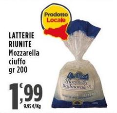 Le Delizie - Latterie Riunite Mozzarella Ciuffo 