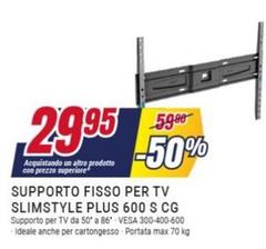 Max - Supporto Fisso Per Tv Slimstyle Plus 600 S Cg