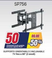 Supporto Orientabile E Inclinabile Tv Fino A 80° (3 Snodi)