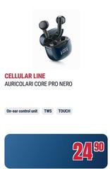 Control - Cellular Line Auricolari Core Pro Nero