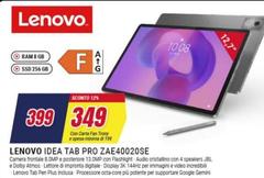 Lenovo - Idea Tab Pro ZAE40020SE