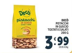 Gusto decò - Pistacchi In Guscio Tostati E Salati