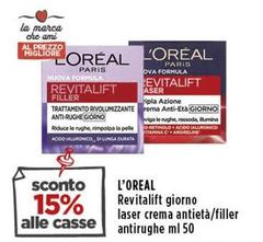 L'Oreal - Revitalift Giorno Laser Crema Antietà/filler Antirughe
