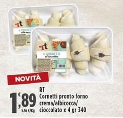 RT - Cornetti Pronto Forno Crema/Albicocca/Cioccolato  