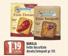 Barilla - Fette Biscottate Dorate/Integrali 