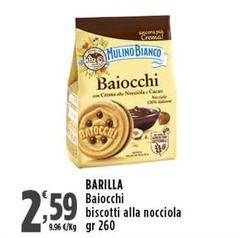 Barilla - Baiocchi Biscotti Alla Nocciola 