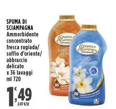 Spuma Di Sciampagna - Ammorbidente Concentrato Fresca Rugiada/Soffio D'Oriente/D'Ori Abbraccio Kanada Delicato 