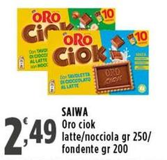 Saiwa - Oro Ciok Latte/Nocciola/Fondente 