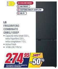 LG - Frigorifero Combinato GBBSJ10DEP