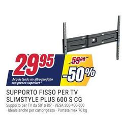 Max - Supporto Fisso Per Tv Slimstyle Plus 600 S Cg