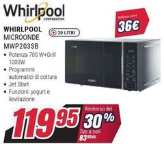 Whirlpool - Microonde Mwp203sb