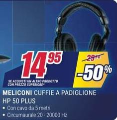 Meliconi - Cuffie A Padiglione Hp 50 Plus