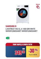Samsung - Lavatrice 9 Kg Cl.a 1400 Giri White Ww90fg3m05awet Ww90fg3m05awet