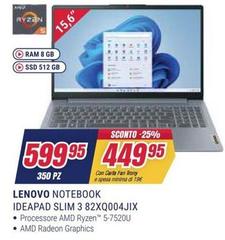 Lenovo - Notebook Ideapad Slim 3 82XQ004JIX