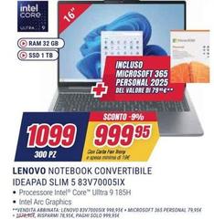 Lenovo - Notebook Convertibile Ideapad Slim 5 83V70005IX