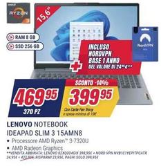 Lenovo - Notebook Ideapad Slim 3 15AMN8