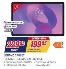 Lenovo - Tablet Ideatab Tb3364u Zafr0399se